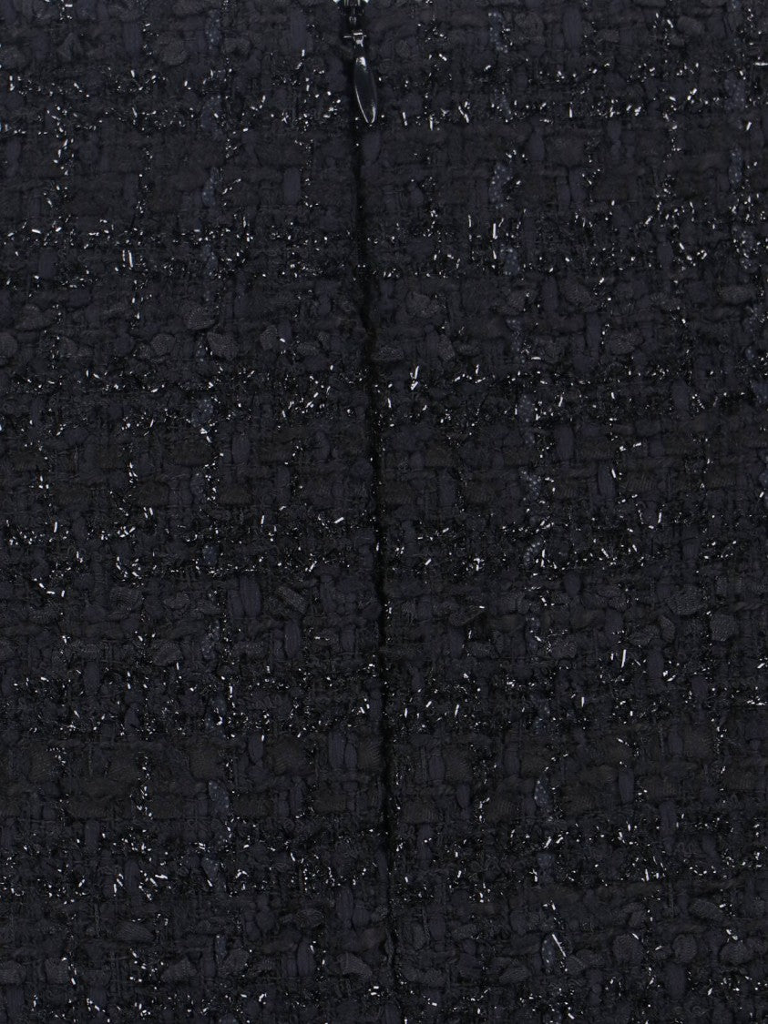 Classic Black Tailored Skirt With Subtle Sheen