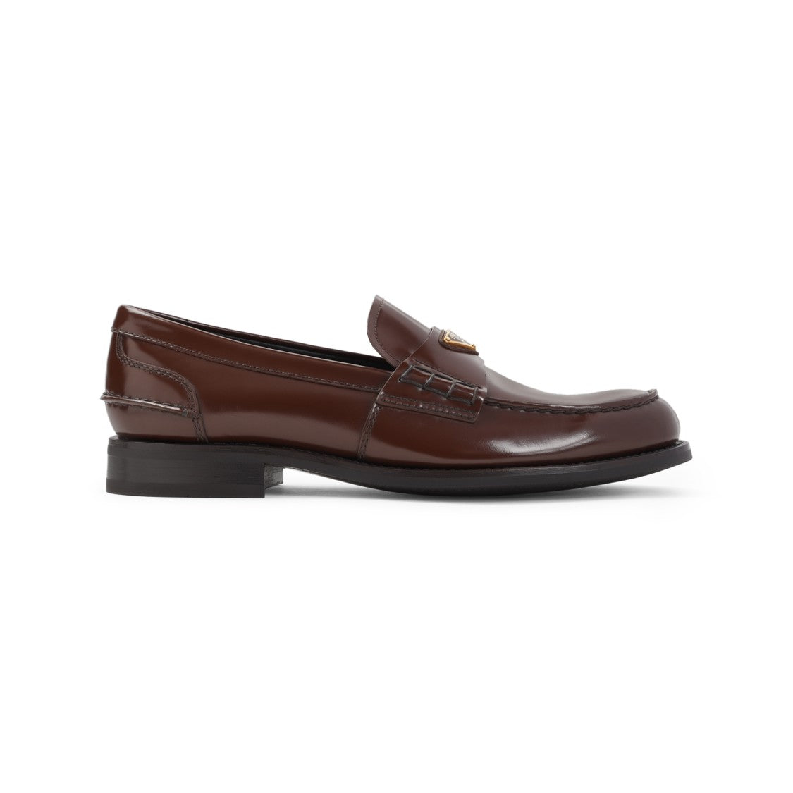 Brown Brushed Calf Leather Loafers