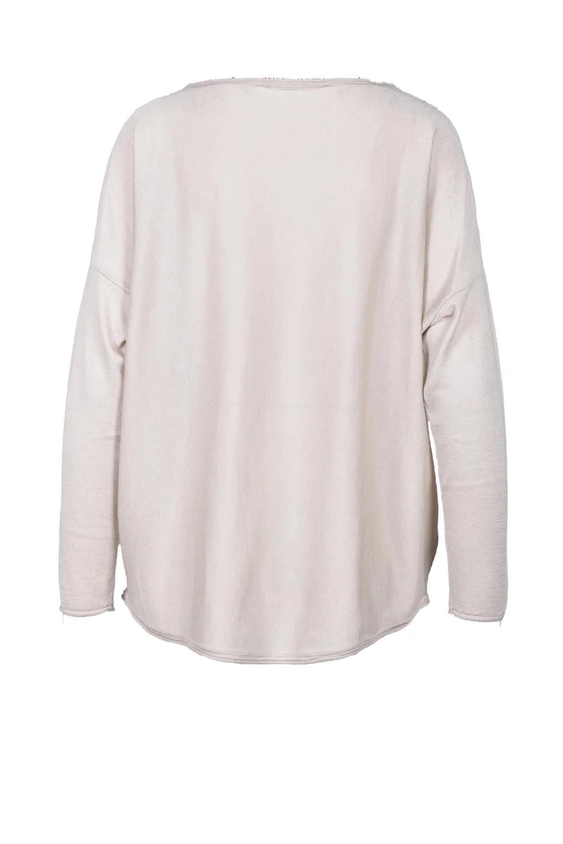 Silk and Cashmere Sweater - Beige