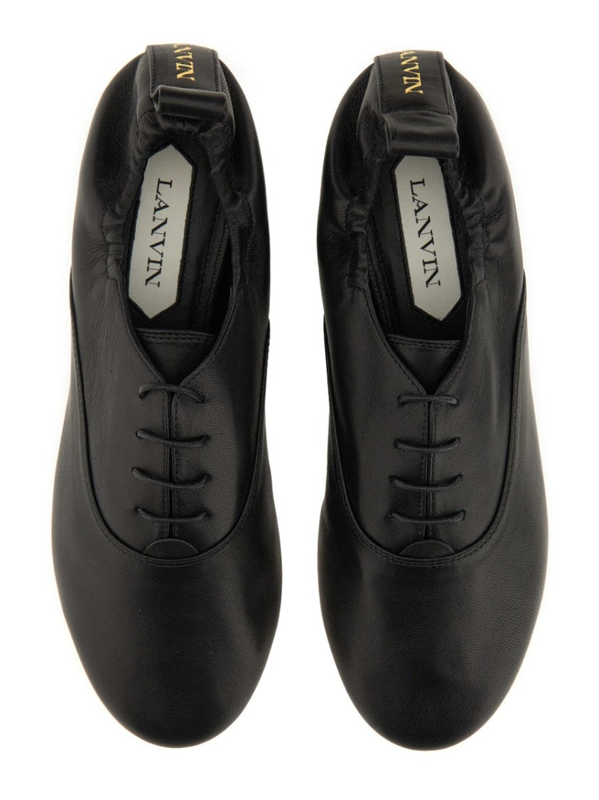 Lace-Up Slipper With Pointed Toe