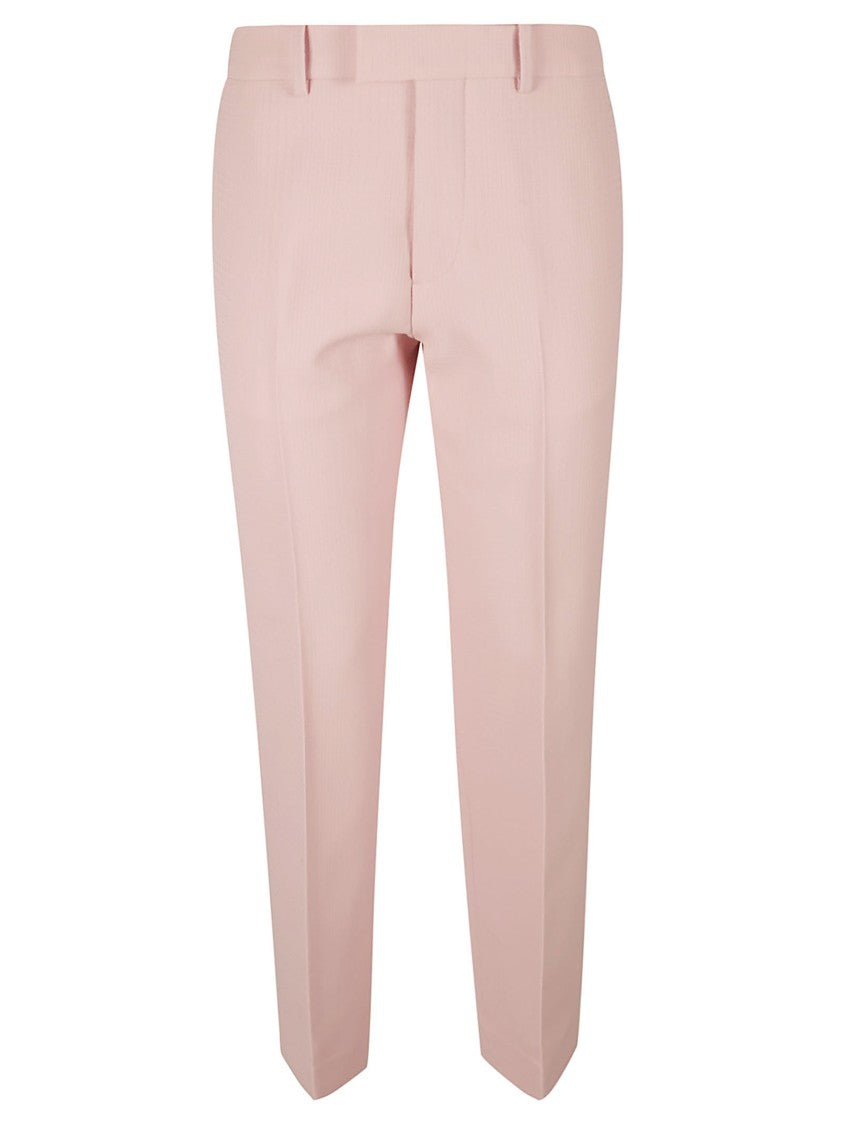Tailored Straight-Leg Trousers With Subtle Texture