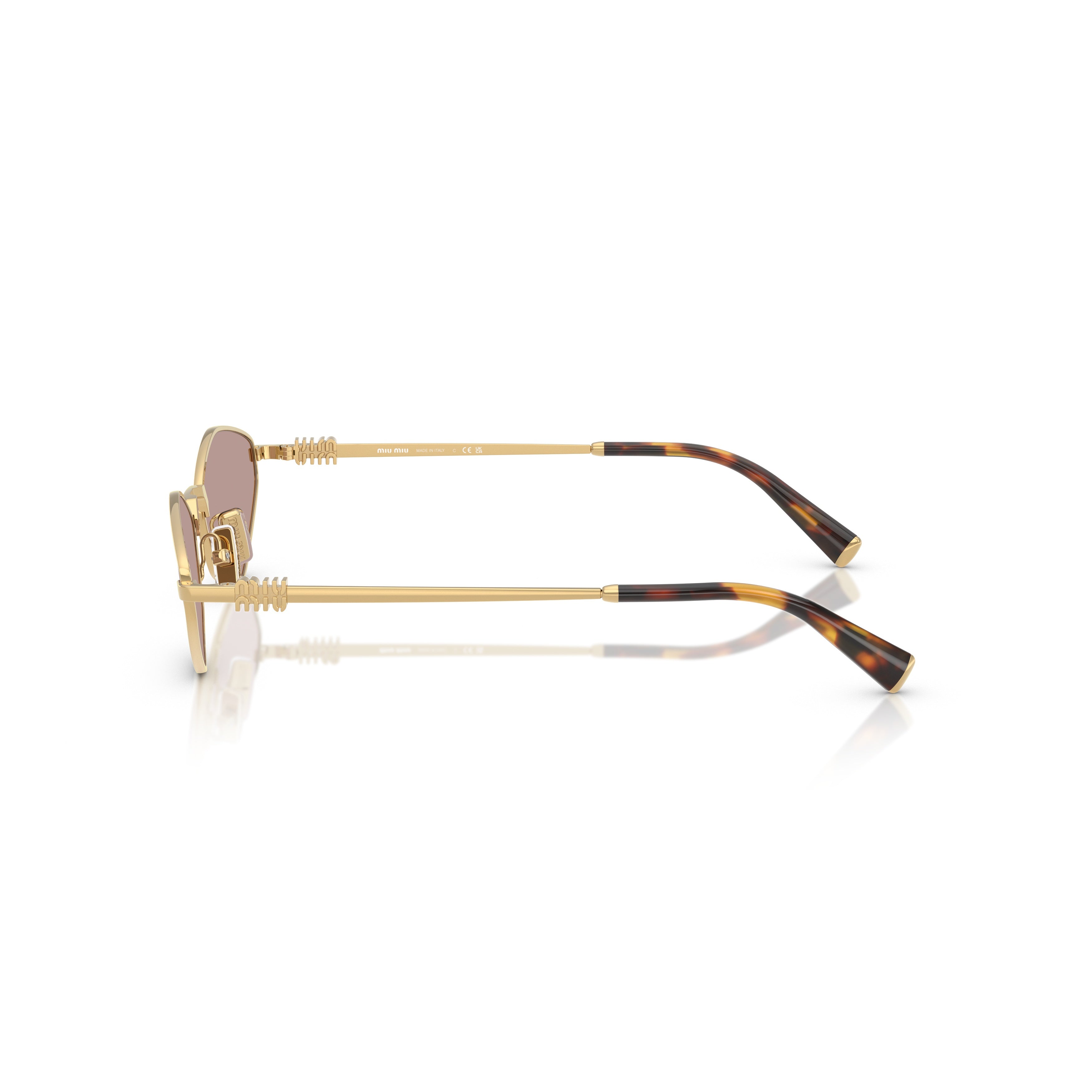 0mu 56zs Angular Gold-tone Metal Sunglasses