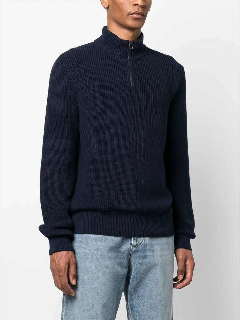 Ribbed Knit Turtleneck Sweater