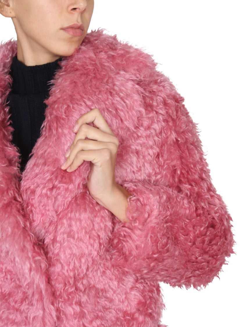 Mid-Length Mohair Coat