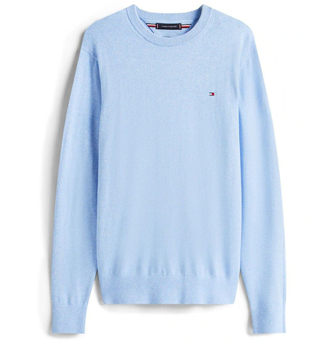 Ribbed Crew Neck Sweater in Pure Lambswool