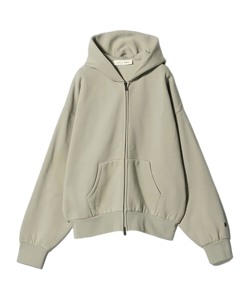 Relaxed Fit Zip-Up Hoodie with Graphic Print
