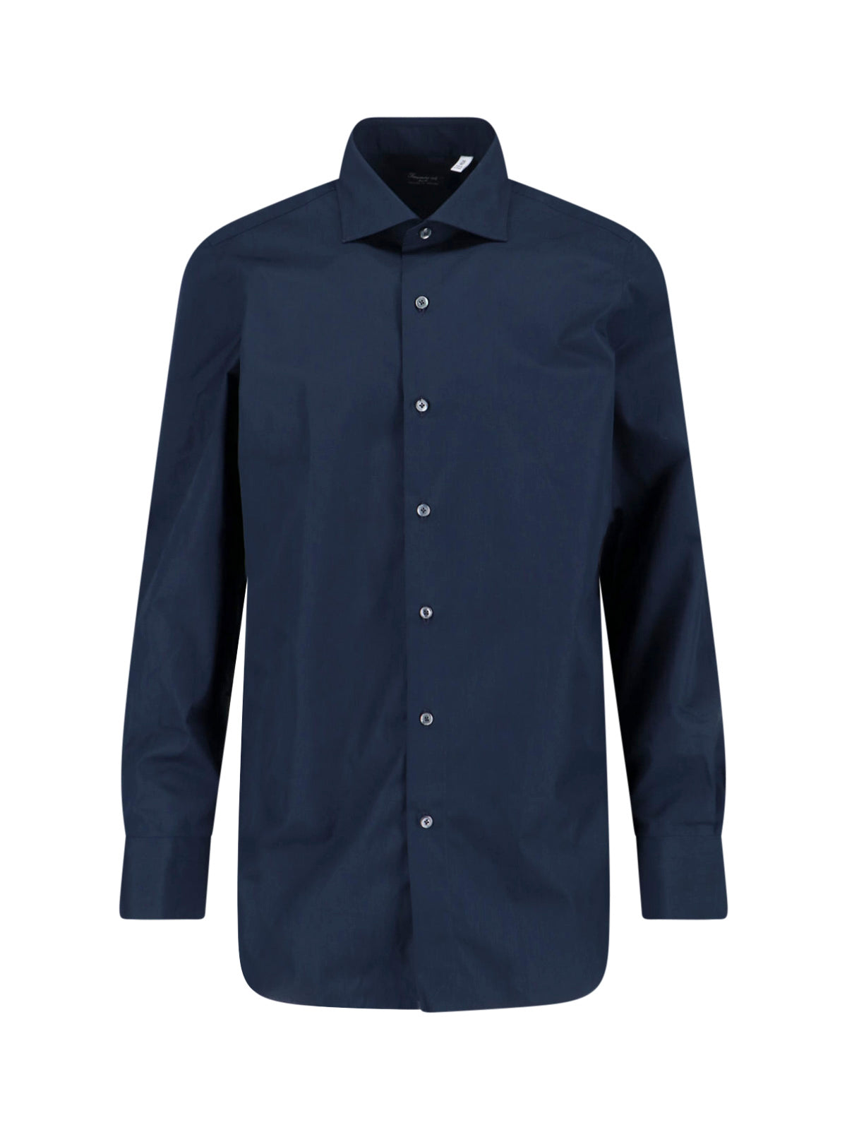 Tailored White Shirt With Button-Down Front And Pointed Collar
