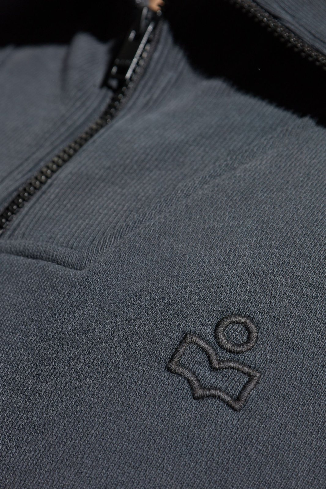 Minimalist Black Half-Zip Pullover
