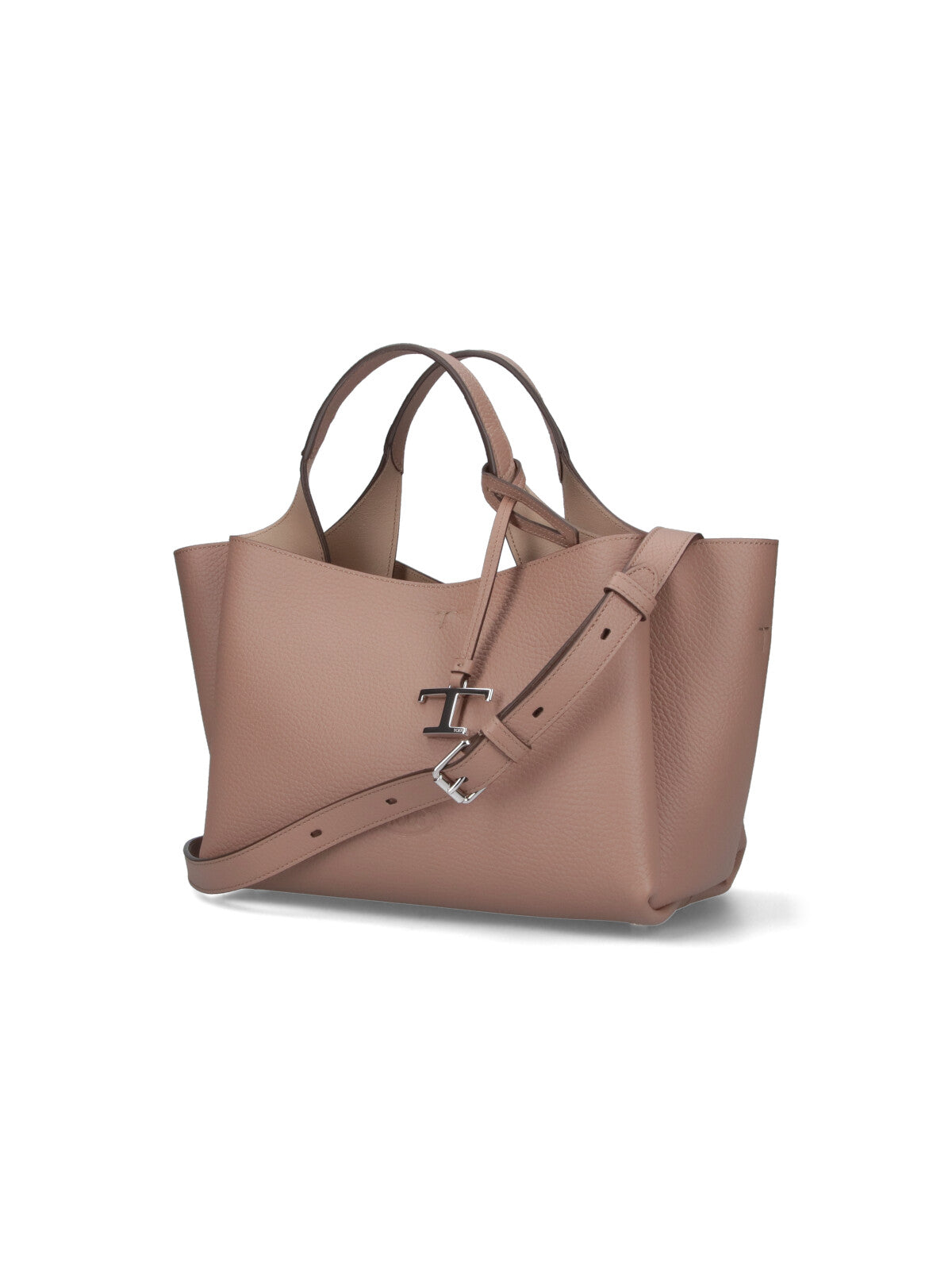 Mini Beige Leather Tote
