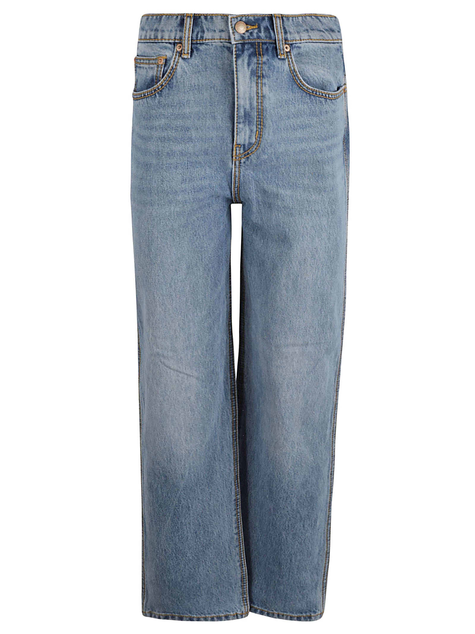 Mid-Rise Straight-Leg Denim Jeans
