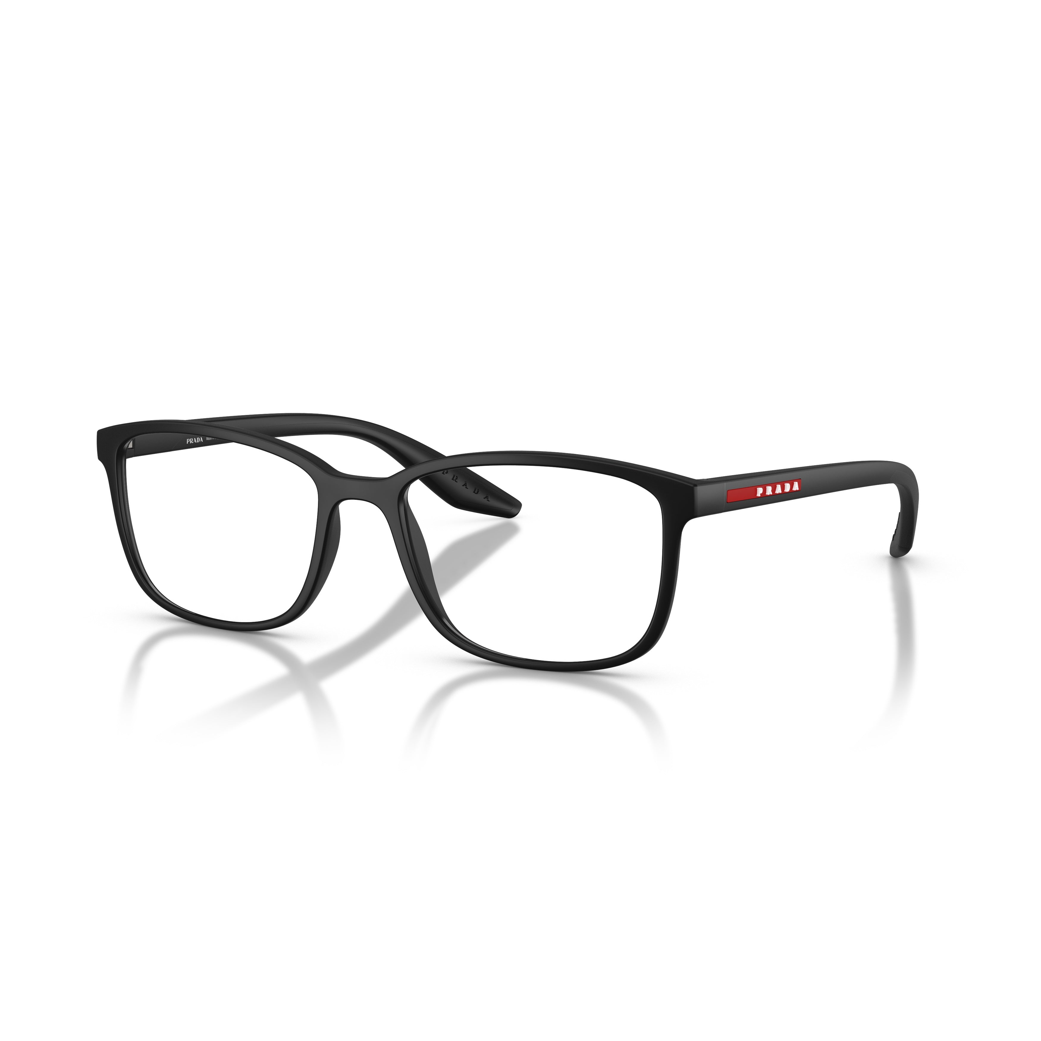 0ps 07rv Matte Black Rectangular Eyeglasses