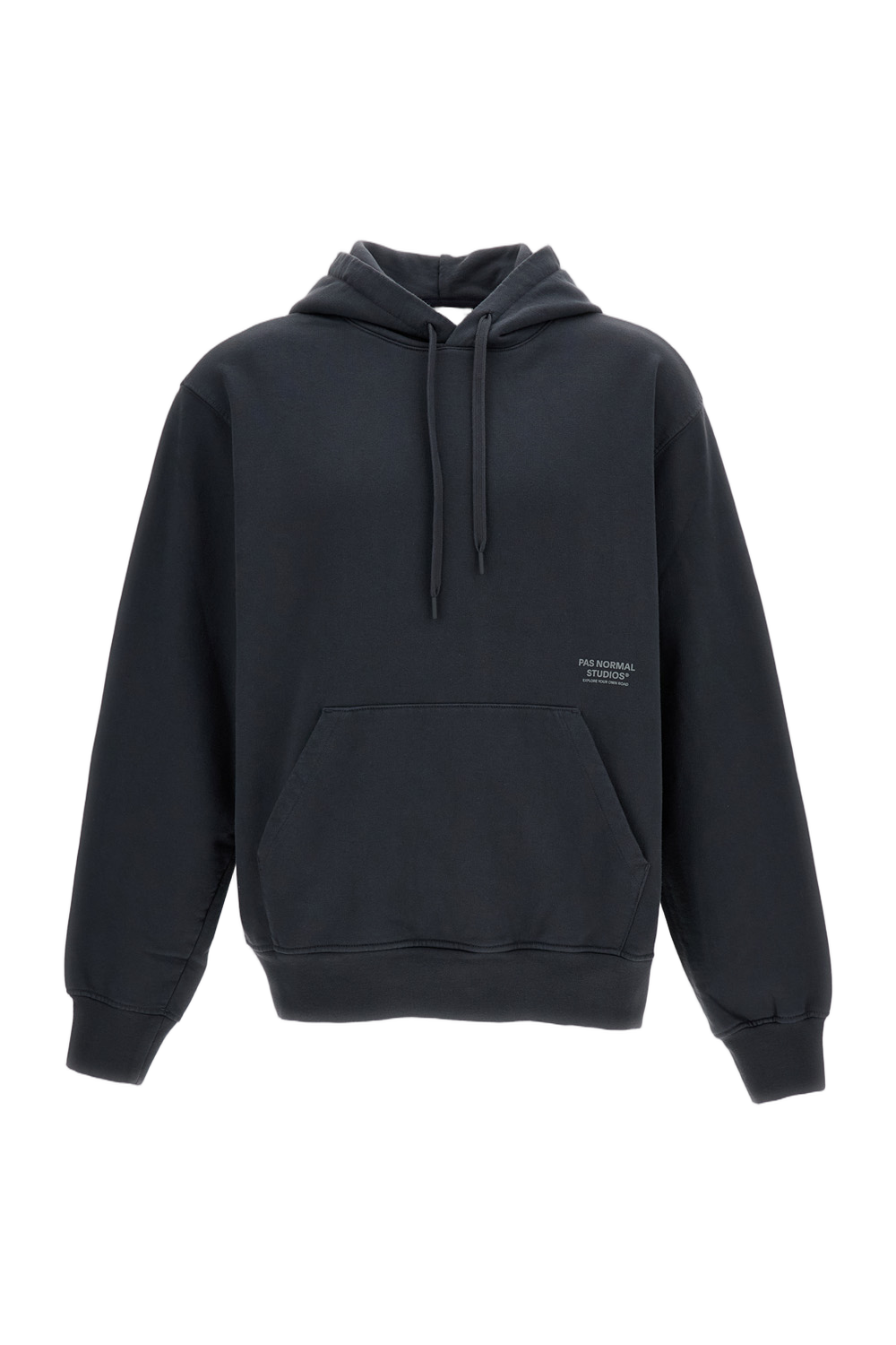 Off-Race Blue Cotton Hoodie