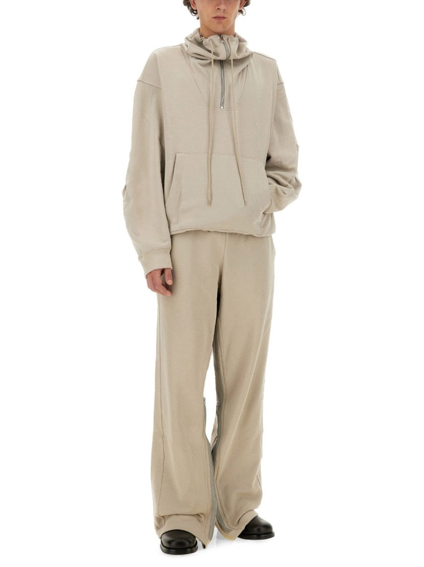 Half-Zip Sweatshirt With High Collar