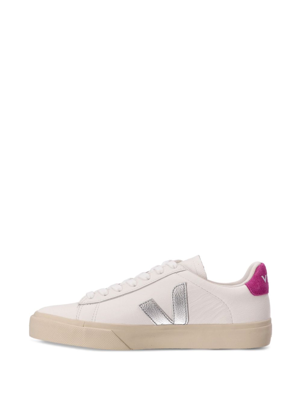 Low-Top Sneakers with Metallic Silver Logo