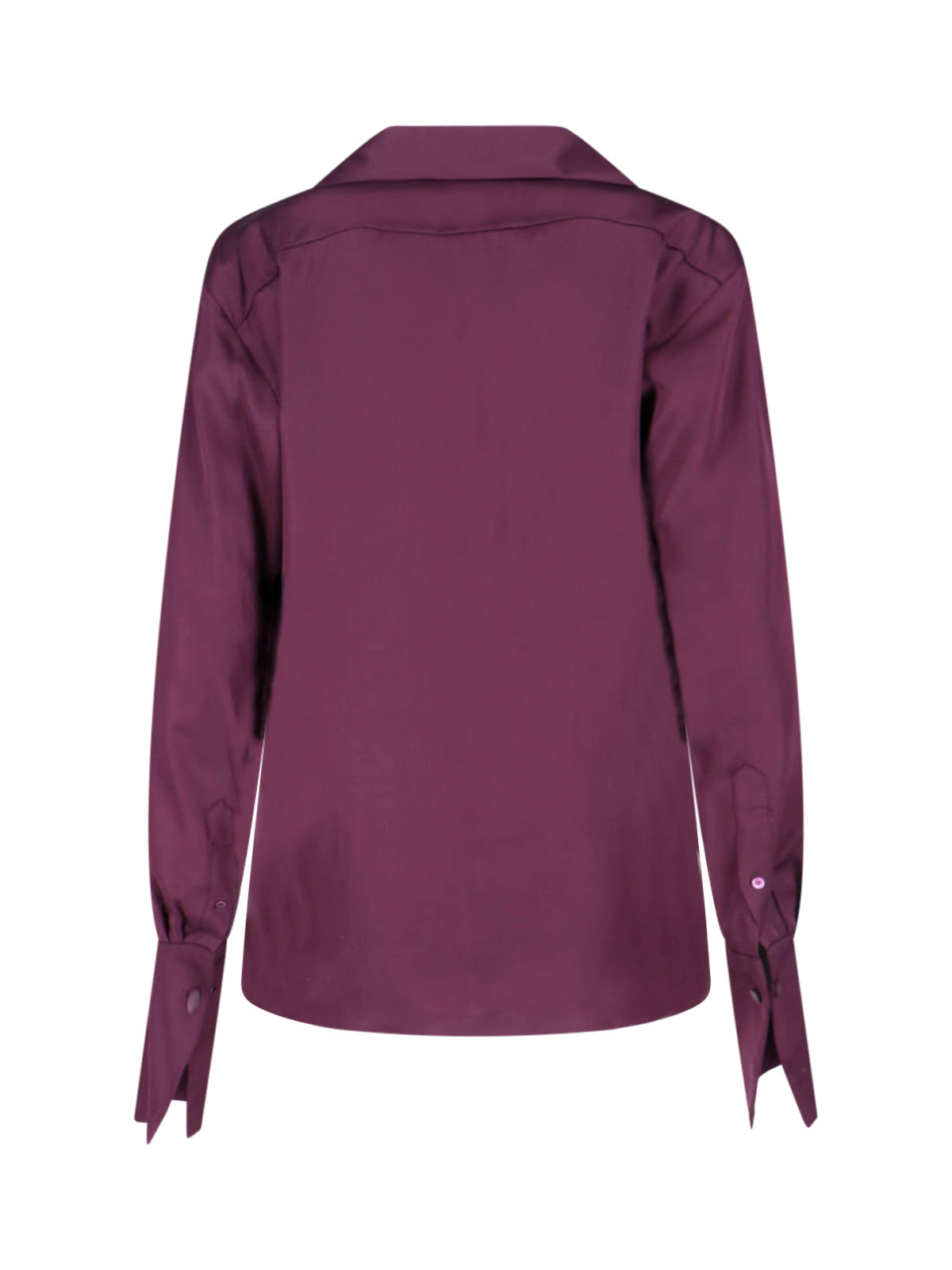 Purple Classic V-Neck Viscose Blouse