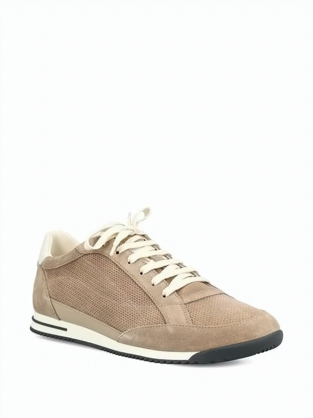 Low-Profile Suede and Calfskin Sneakers