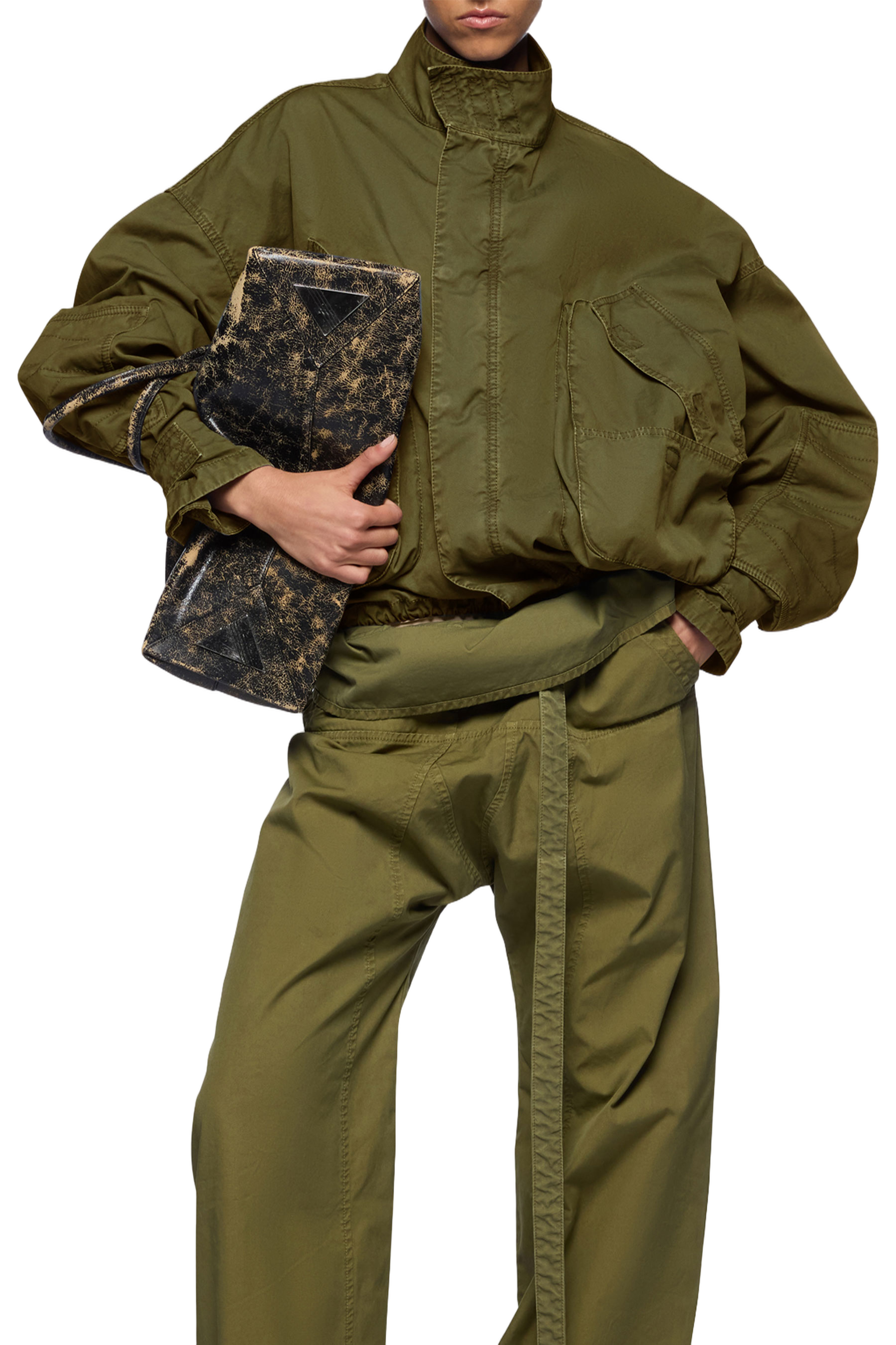 Boxy Olive Green Utility Jacket