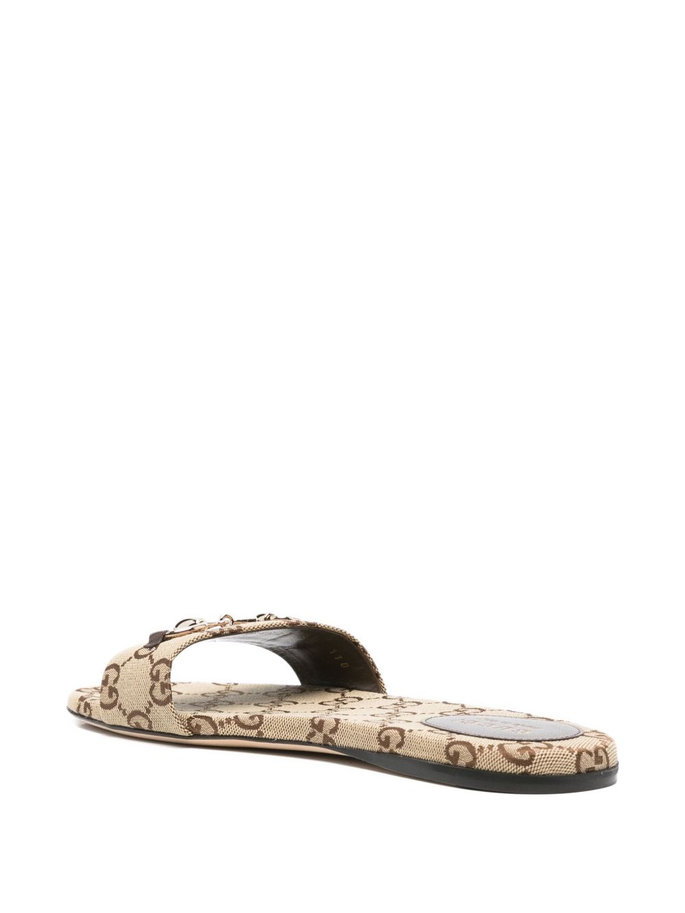 Beige Canvas Slide Sandal