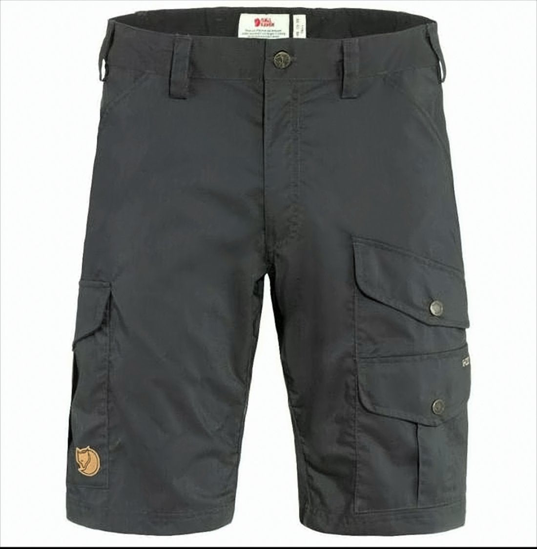 Utility-Inspired Black Shorts with Multiple Flap Pockets