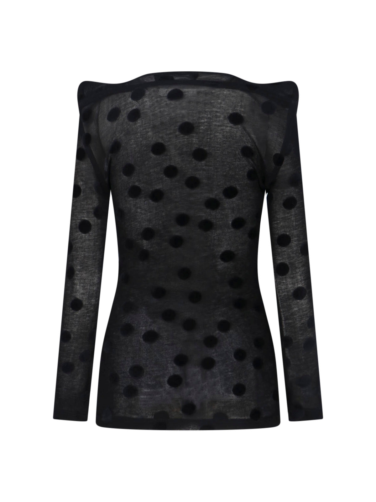 Black Polka Dot Cotton Top