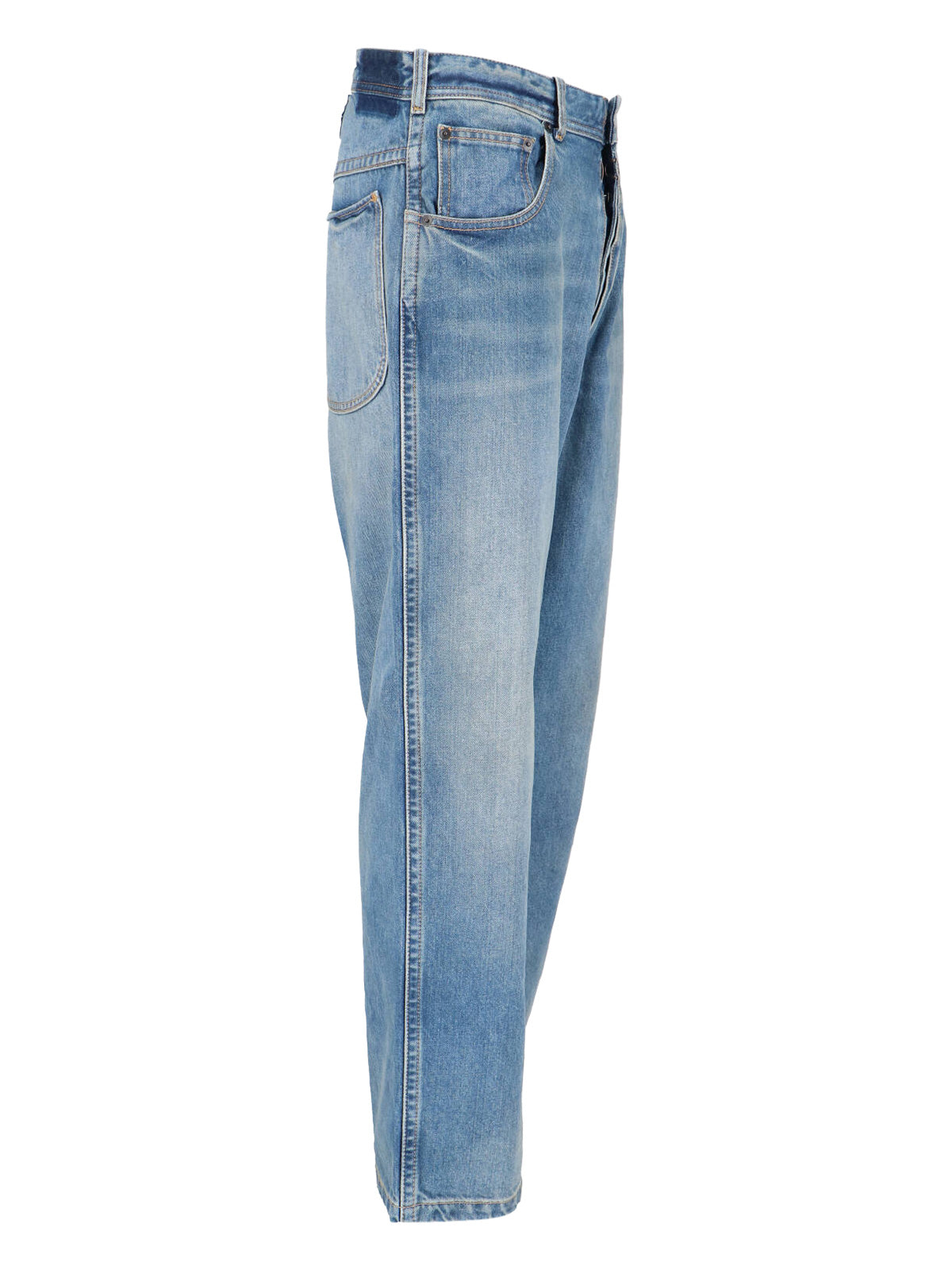 Straight-Leg Denim Jeans – Blue