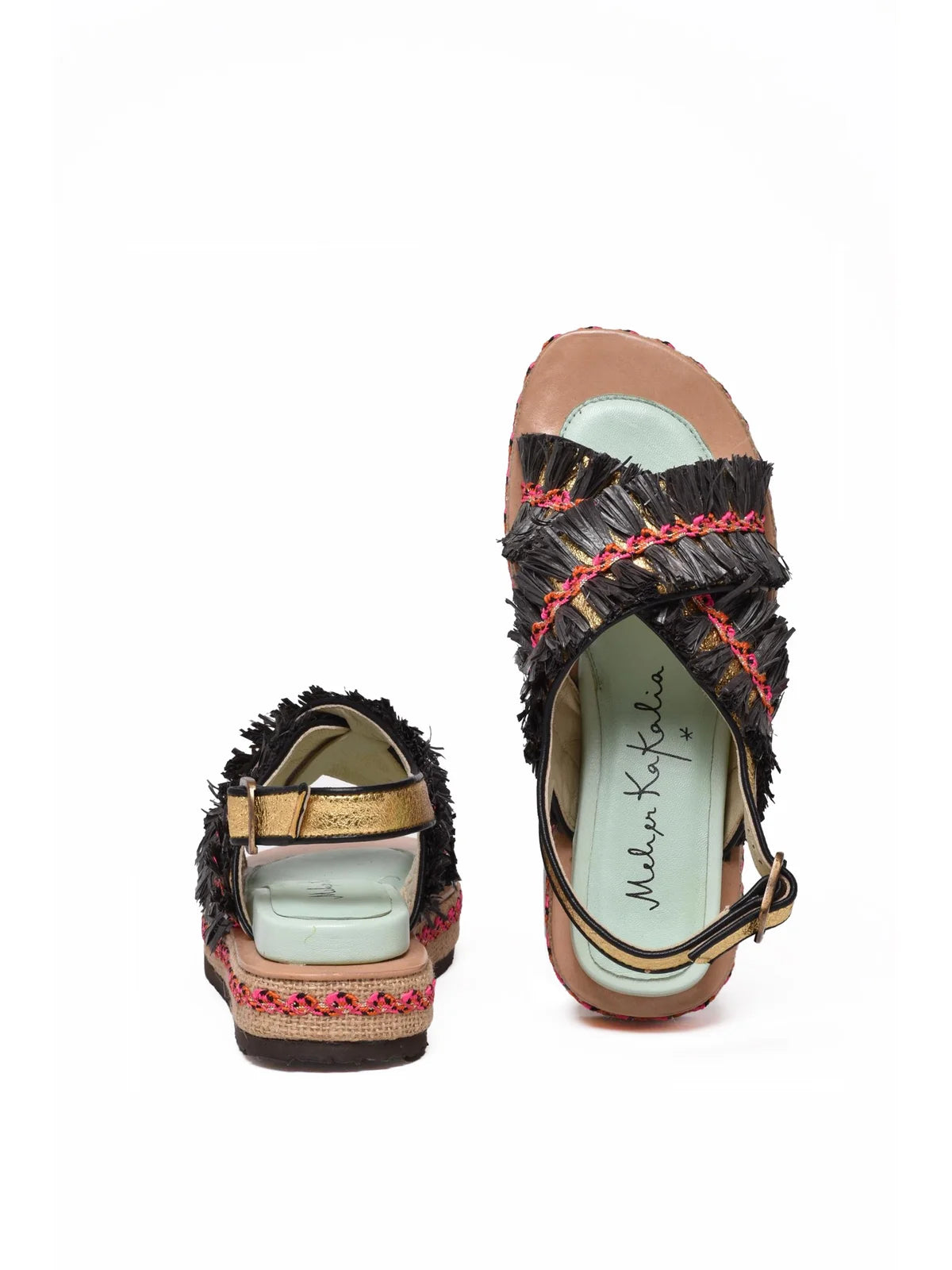 Black Gold Other Fibers Ponza Sandal