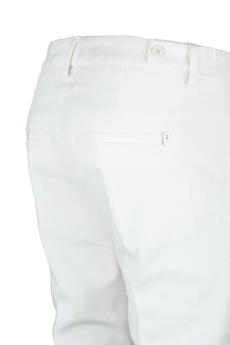 Ariel White Tapered Leg Trousers