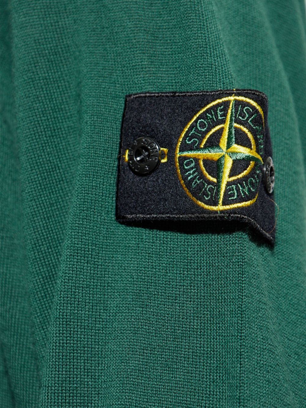 Lightweight Turtleneck Sweater In Juniper Green With Iconic Badge