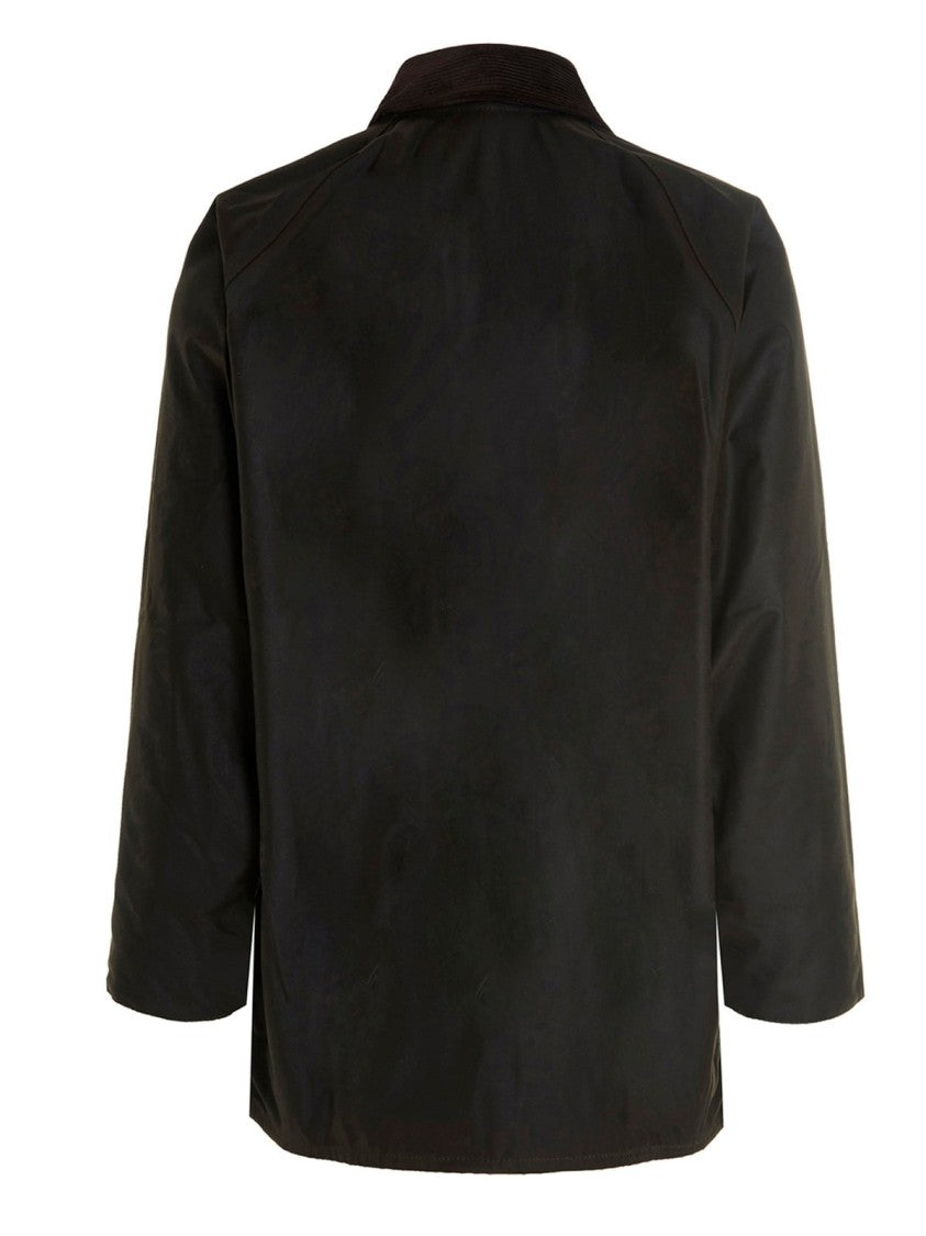 Matte Finish Barbour Jacket With Structured Silhouette