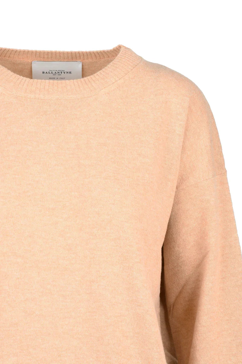 Crew Neck Sweater Wool Beige