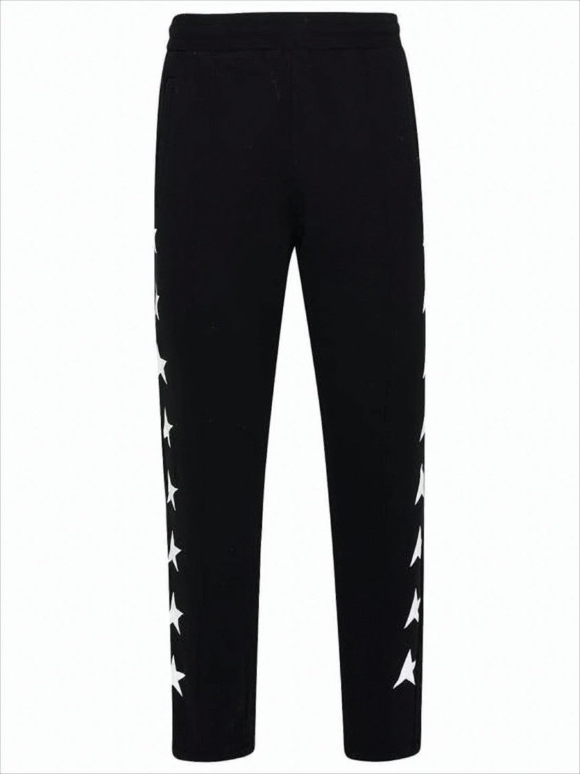 Tapered Track Pants with Star Motifs by Golden Goose