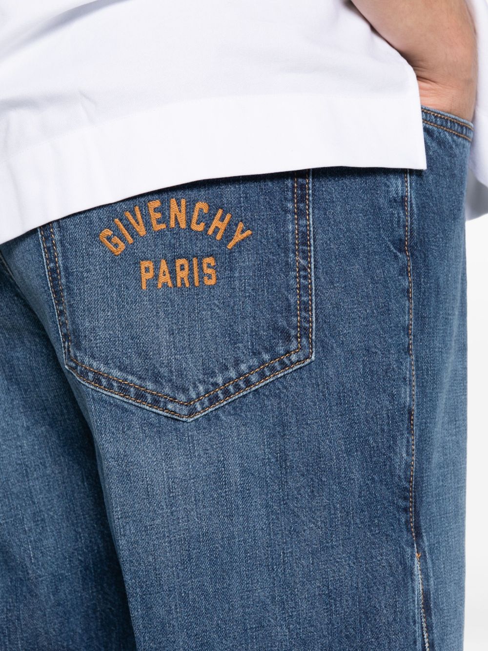 Straight Leg Denim Jeans