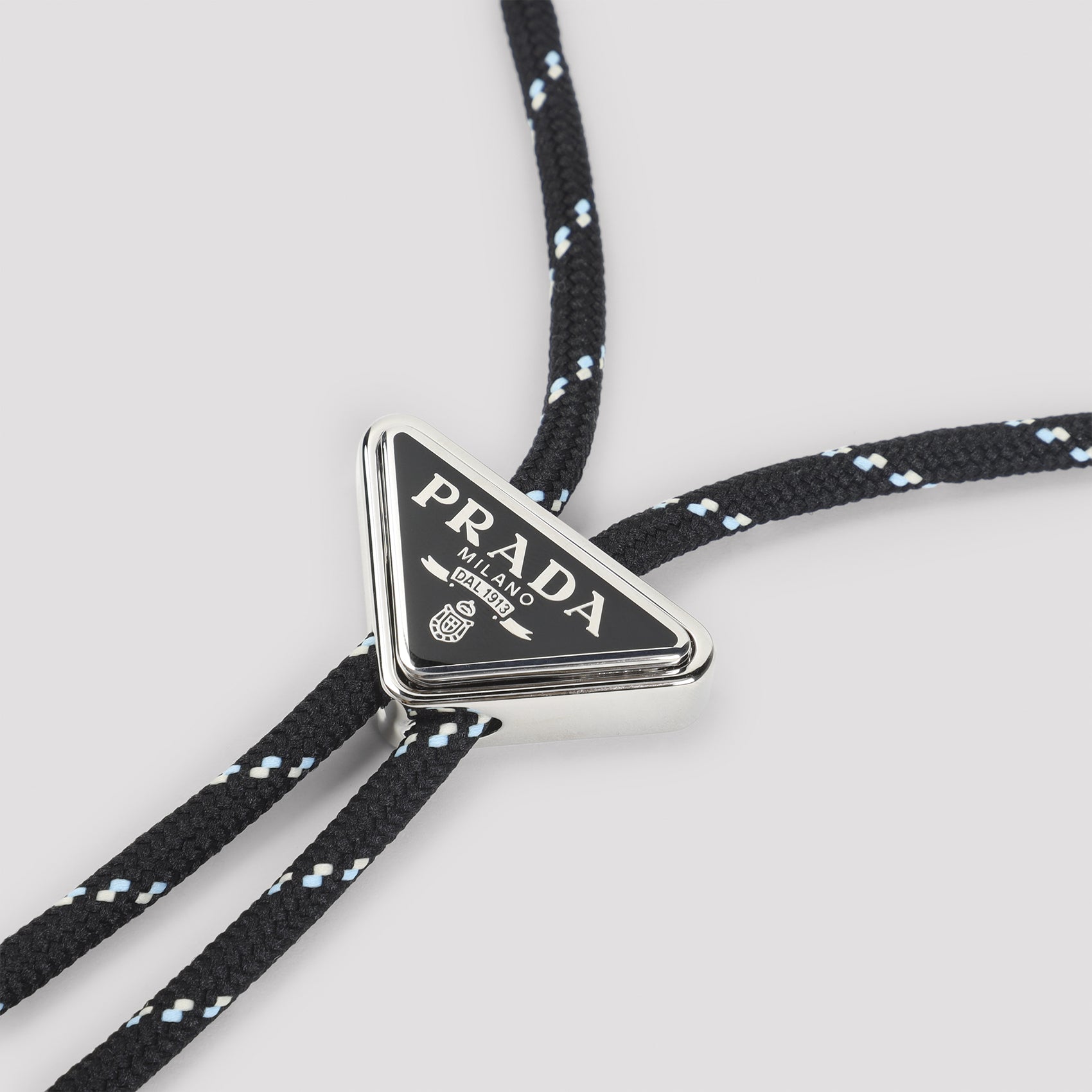 Minimalist Black Cord Necklace with Triangular Metallic Pendant