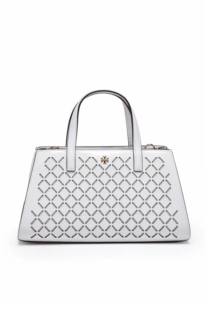 Emerson Perforated Mini Shoulder Bag - White