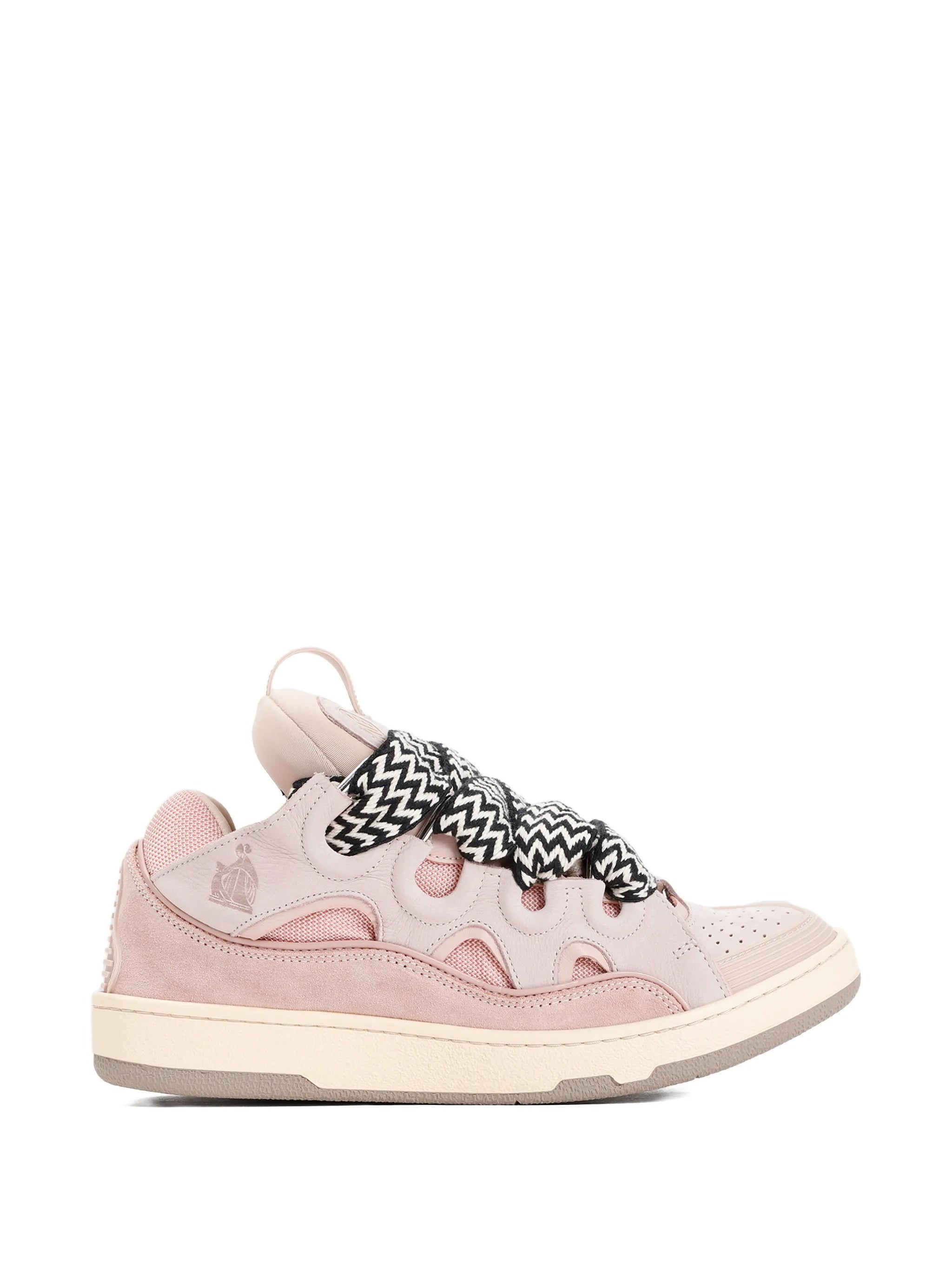White Curb Sneakers Calf Leather Sneakers