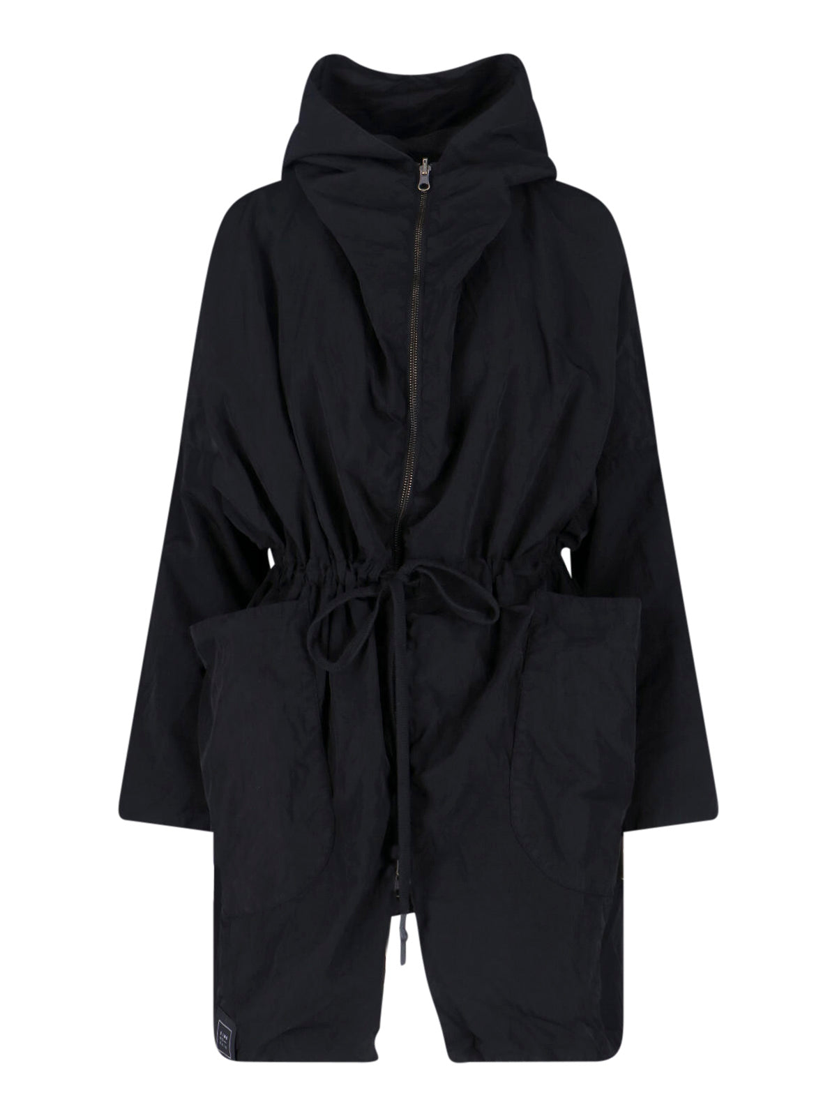 Black No-Rain Waterproof Hooded Outerwear Parka