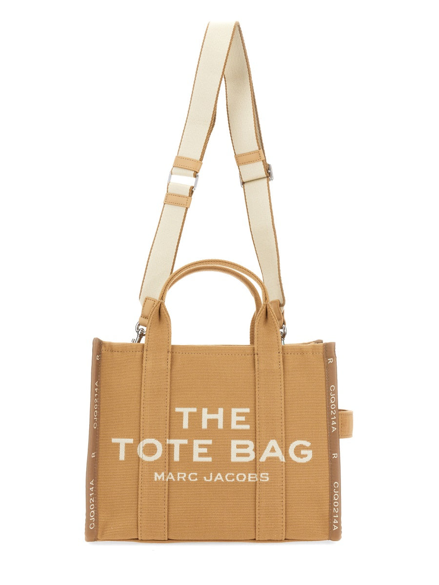 Brown Cotton Blend Medium Structured Tote Bag