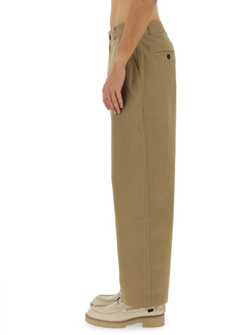 High-Waisted Slim Curved Pants