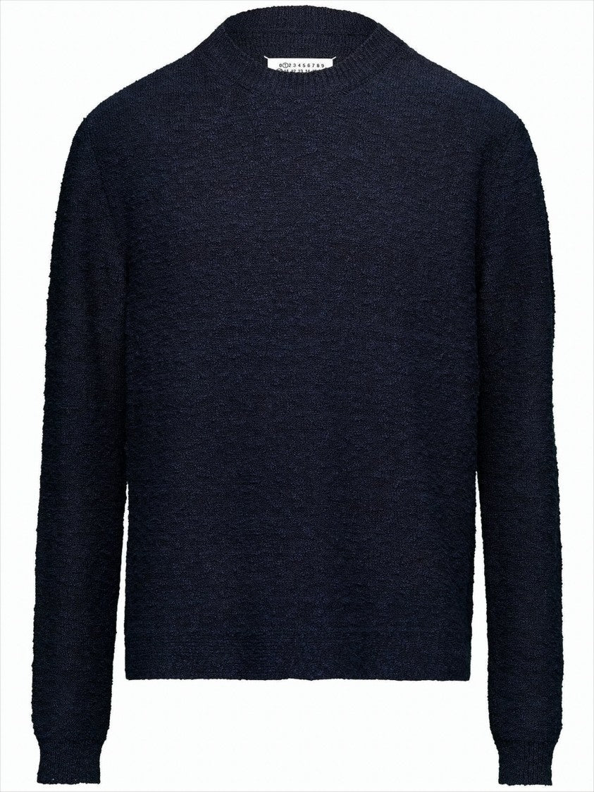 Textured Knit Sweater With Signature Four-Stitch Detail
