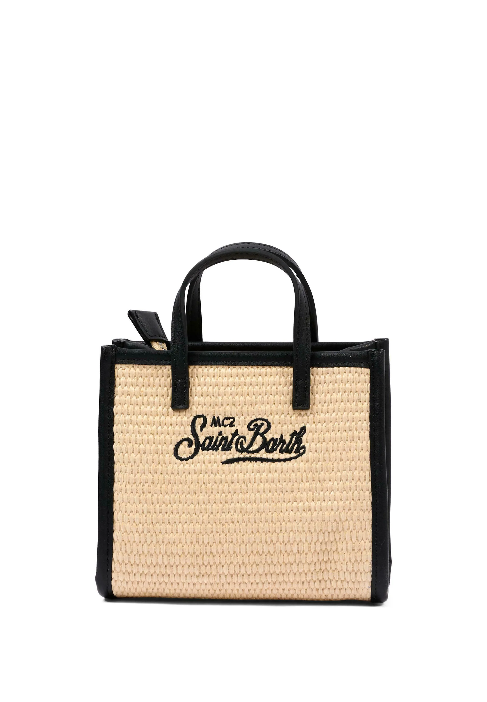Black Straw Vivian Shoulder Bag