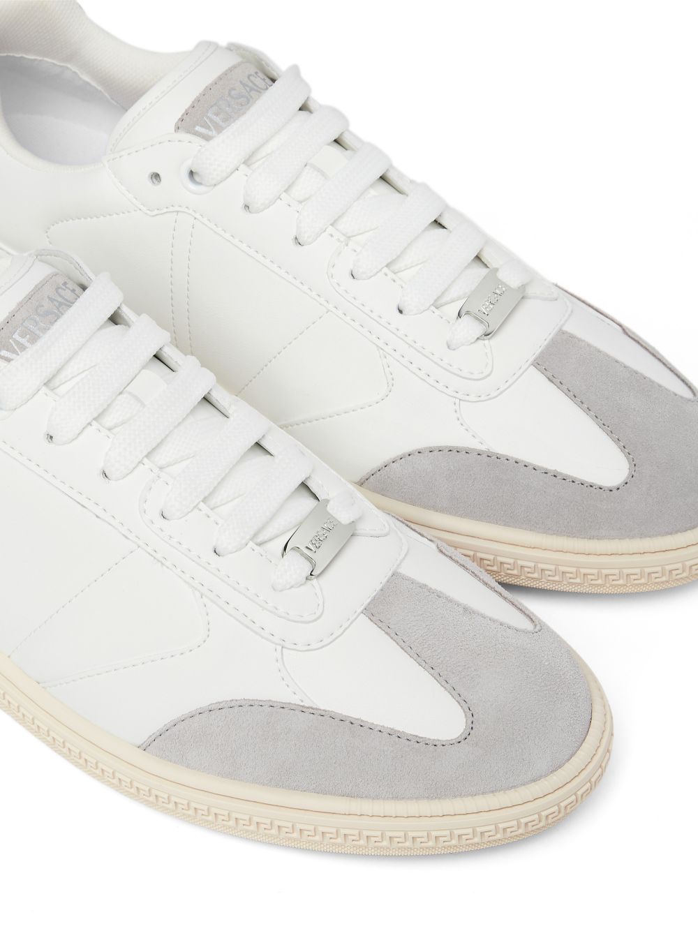 Low-Top Multicolour Sneakers With Silk And Nylon Accents