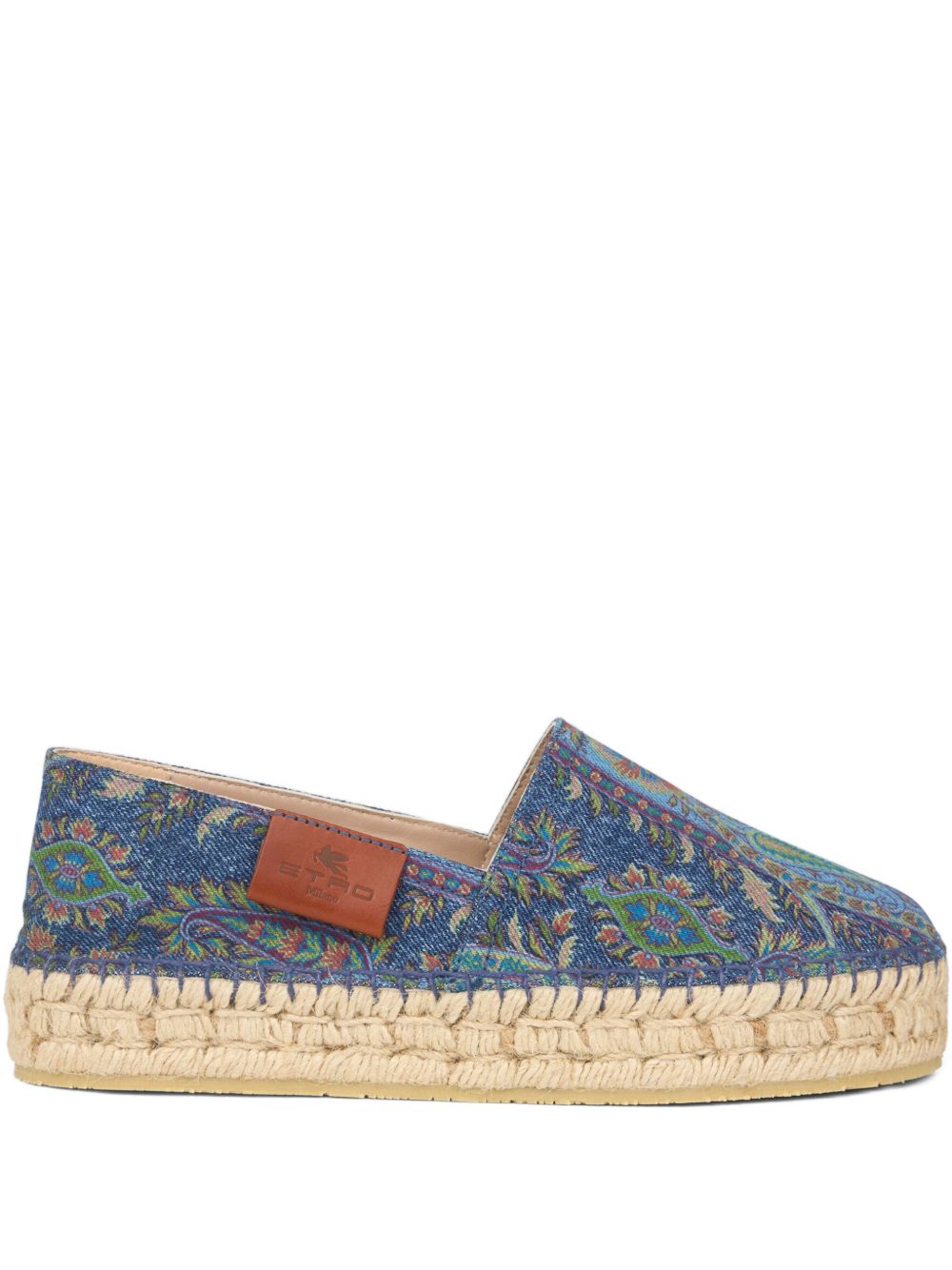 Slip-On Espadrilles With Floral Paisley Design