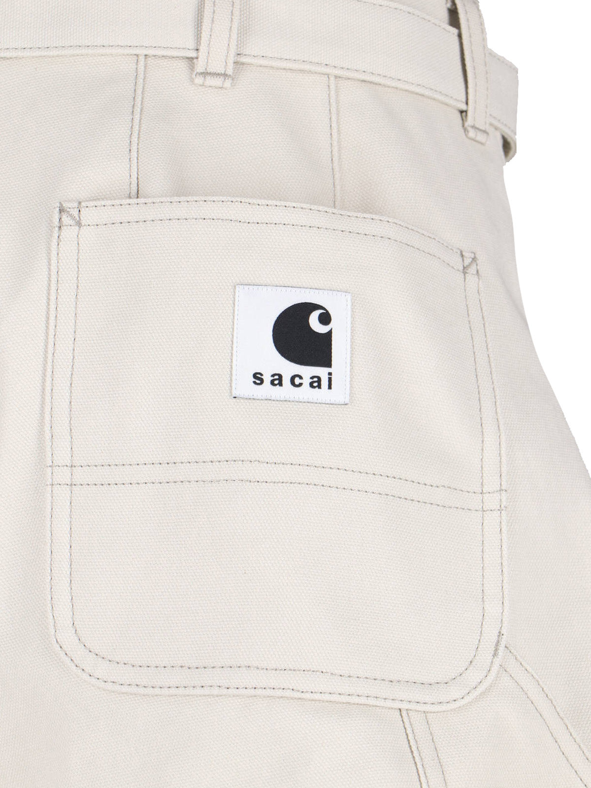 Duck Pants With Curved Wide Leg Design