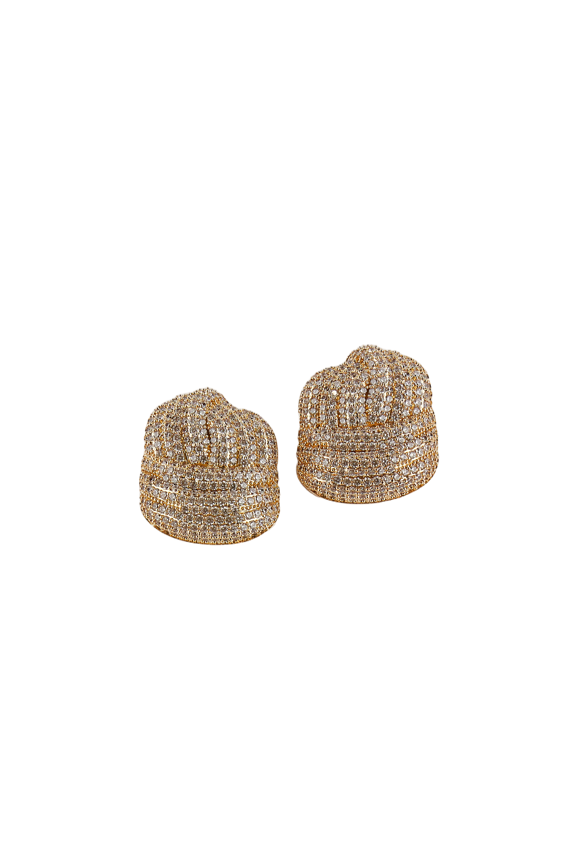 Gold Crystal Knot Earrings