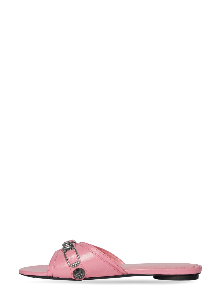 Sandalwood Leather Upper Sandals with Minimalist Design