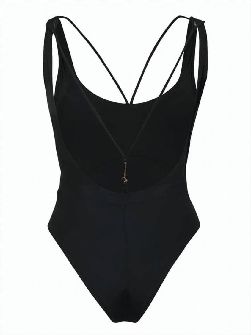 Minimalist One-Piece Swimsuit With Crossback Straps