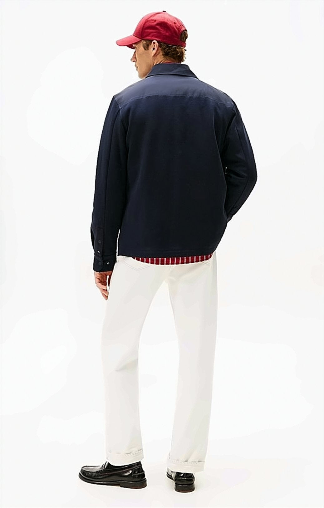 Mix Media Overshirt With Contrasting Textures