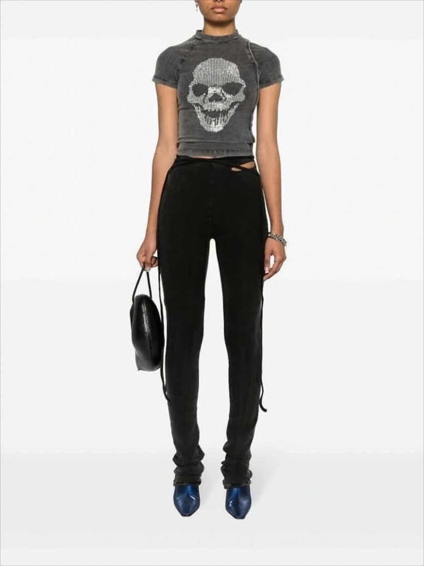 Slim Tapered Jogger Pants with Cut-Out Detail
