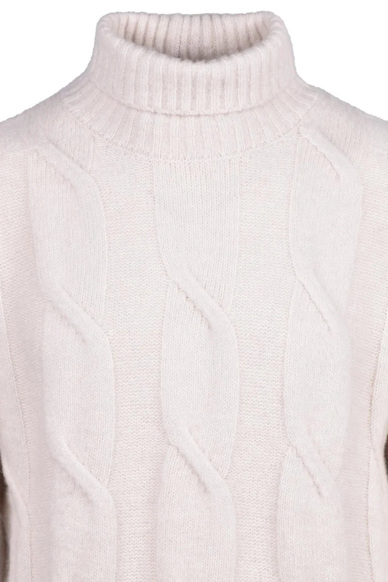Cashmere Silk Crewneck Sweater - White