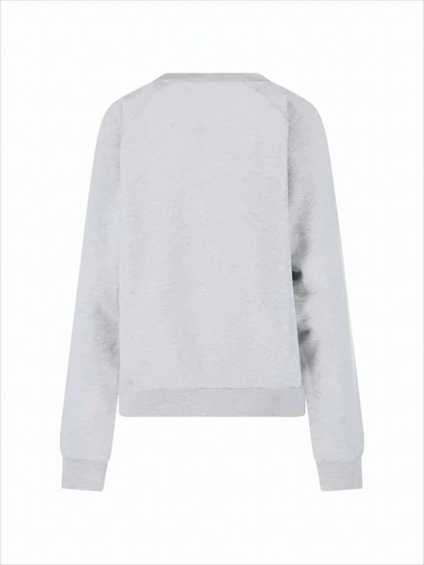 Relaxed Fit Long-Sleeve Cotton Sweatshirt with Embroidered Logo